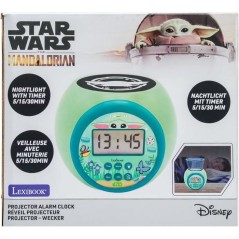 Lexibook - Réveil-projecteur Star Wars - Fonction Alarme et répétit
