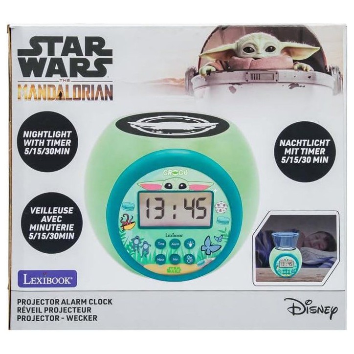 Lexibook - Réveil-projecteur Star Wars - Fonction Alarme et répétition Snooz - Veilleuse avec minuterie - Ecran LCD - Piles Lexibook - Réveil-projecteur Star Wars - Fonction Alarme et répétition Snooz - Veilleuse avec minuterie - Ecran LCD - Piles