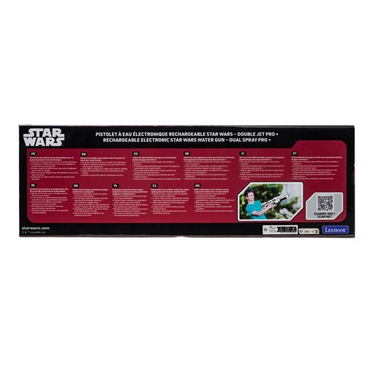 LEXIBOOK - Pistolet a eau électronique rechargeable Star Wars – Double jet Pro + LEXIBOOK - Pistolet a eau électronique rechargeable Star Wars – Double jet Pro +