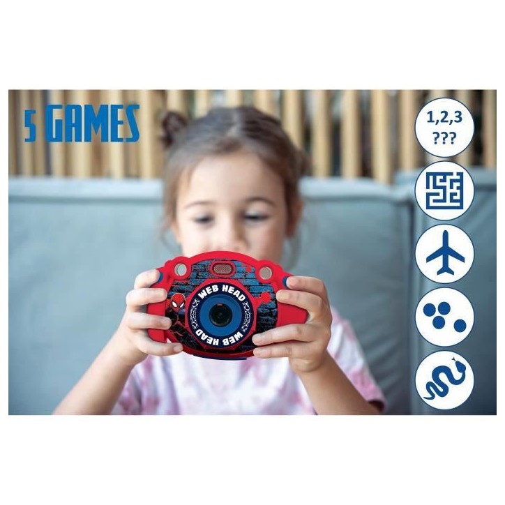 Appareil photo numérique enfant Spiderman - LEXIBOOK - Ecran LCD 2 pouces - Grand angle 100 degrés - Rouge Appareil photo numérique enfant Spiderman - LEXIBOOK - Ecran LCD 2 pouces - Grand angle 100 degrés - Rouge