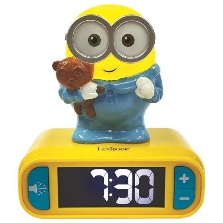 LEXIBOOK - Réveil veilleuse Les Minions - Sons et mélodies, écran LCD rétro-éclairé et lumineux - Jaune LEXIBOOK - Réveil veilleuse Les Minions - Sons et mélodies, écran LCD rétro-éclairé et lumineux - Jaune