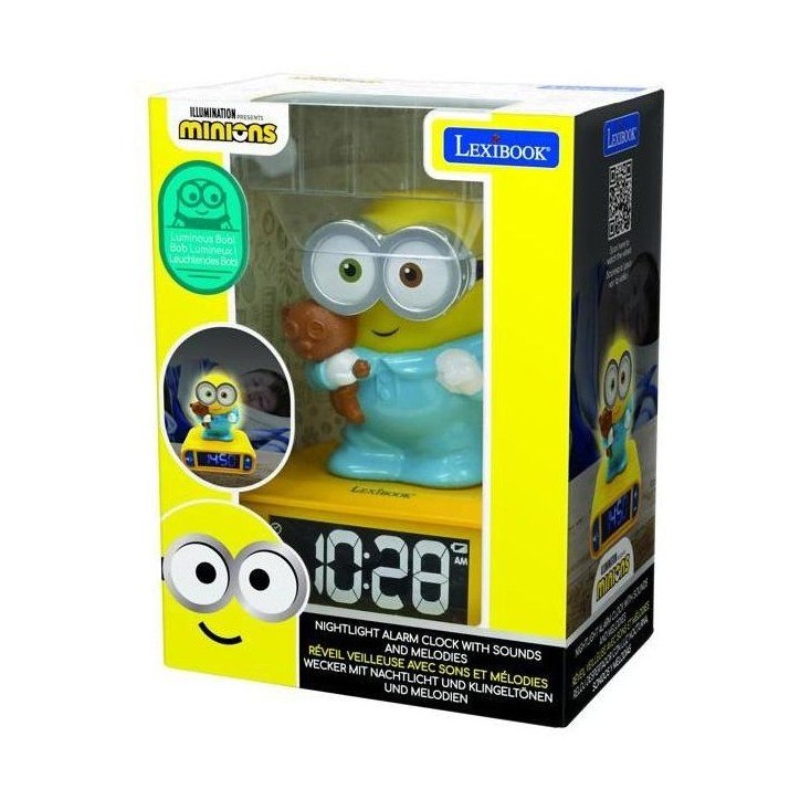 LEXIBOOK - Réveil veilleuse Les Minions - Sons et mélodies, écran LCD rétro-éclairé et lumineux - Jaune LEXIBOOK - Réveil veilleuse Les Minions - Sons et mélodies, écran LCD rétro-éclairé et lumineux - Jaune
