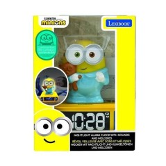 LEXIBOOK - Réveil veilleuse Les Minions - Sons et mélodies, écran L