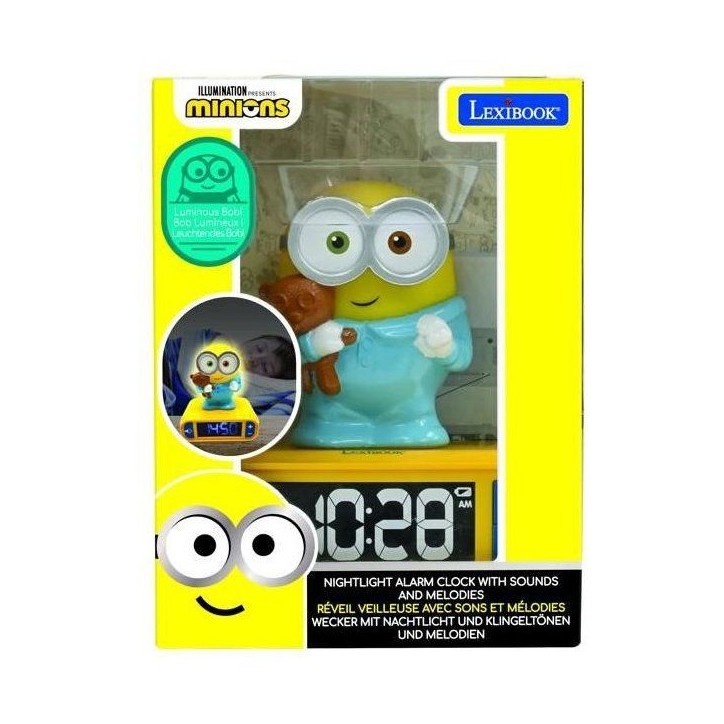 LEXIBOOK - Réveil veilleuse Les Minions - Sons et mélodies, écran LCD rétro-éclairé et lumineux - Jaune LEXIBOOK - Réveil veilleuse Les Minions - Sons et mélodies, écran LCD rétro-éclairé et lumineux - Jaune