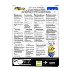 LEXIBOOK - Réveil veilleuse Les Minions - Sons et mélodies, écran L
