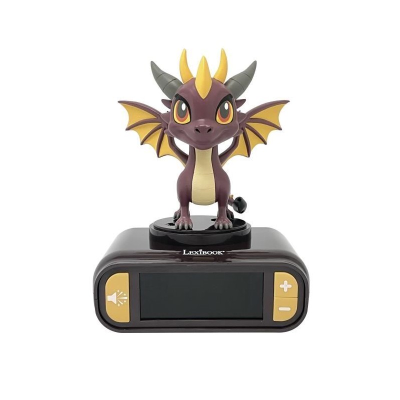 LEXIBOOK - Réveil veilleuse Dragon - Sons et mélodies, écran LCD r