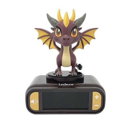 LEXIBOOK - Réveil veilleuse Dragon - Sons et mélodies, écran LCD r