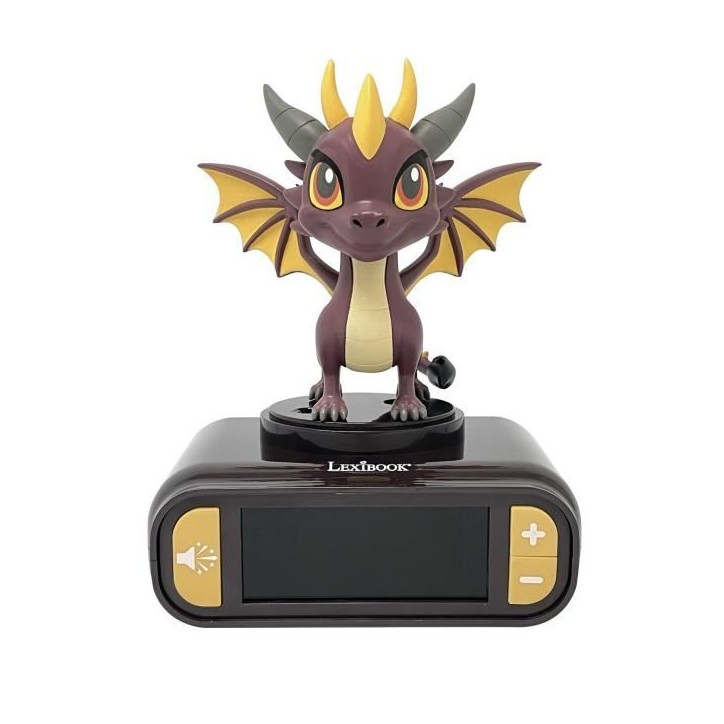 LEXIBOOK - Réveil veilleuse Dragon - Sons et mélodies, écran LCD rétro-éclairé et lumineux - Noir, Violet, Jaune LEXIBOOK - Réveil veilleuse Dragon - Sons et mélodies, écran LCD rétro-éclairé et lumineux - Noir, Violet, Jaune