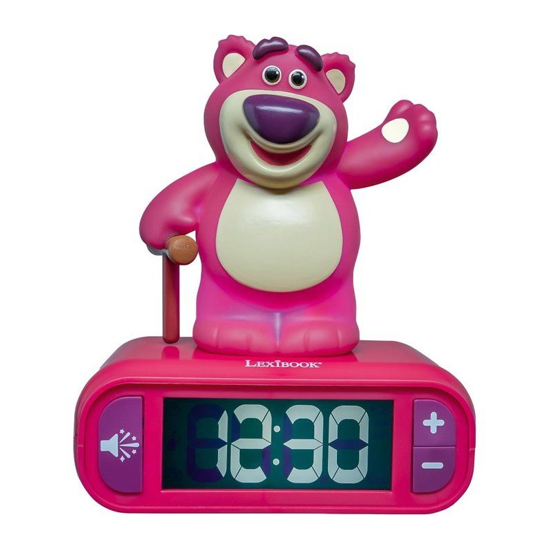 LEXIBOOK - Réveil veilleuse Lotso - Sons et mélodies, écran LCD ré