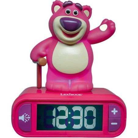 LEXIBOOK - Réveil veilleuse Lotso - Sons et mélodies, écran LCD ré