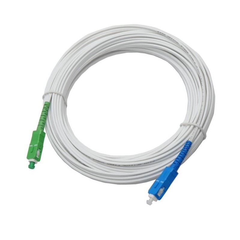 Câble fibre optique - LINEAIRE - FB125J - SC-APC / SC-UPC - 20m - Pou