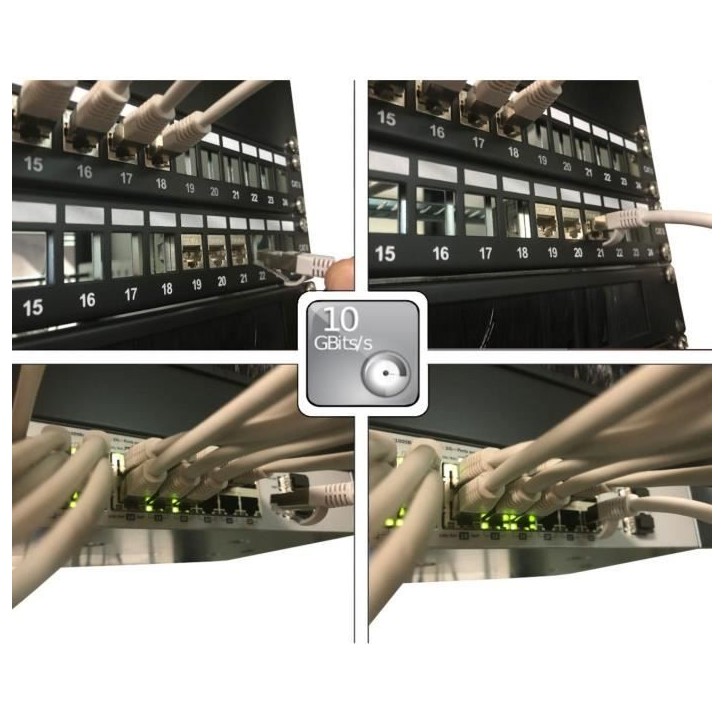Câble RJ45 - LINEAIRE - PC6AD - Cat.6a - Blindé - S/FTP - LSZH - 2m