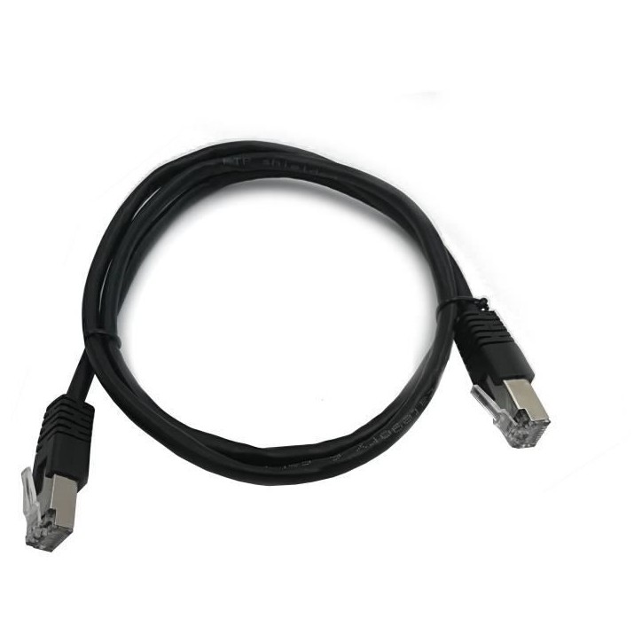 Câble RJ45 - LINEAIRE - PCC6FNB - Cat.6 - Blindé - F/UTP - Noir - 1m