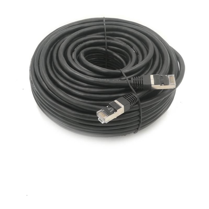 Câble RJ45 - LINEAIRE - PCC6FNJ - Cat.6 - Blindé - F/UTP - Noir - 20