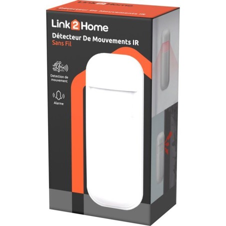 Détecteur de mouvements - LINK2HOME - 433 MHz - Détection 12 m / 110° - Anti-animaux 15 kg