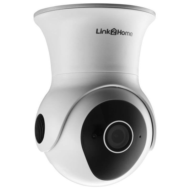 Caméra de surveillance connectée - LINK2HOME - 1080p - Rotation 355°/85° - IP65 + carte SD 16 Go