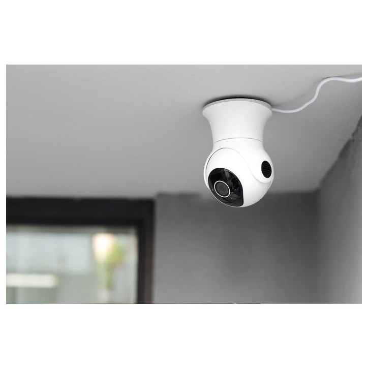 Caméra de surveillance connectée - LINK2HOME - 1080p - Rotation 355°/85° - IP65 + carte SD 16 Go