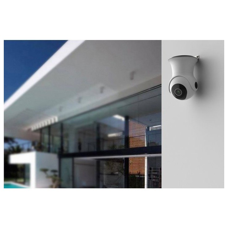 Caméra de surveillance connectée - LINK2HOME - 1080p - Rotation 355°/85° - IP65 + carte SD 16 Go