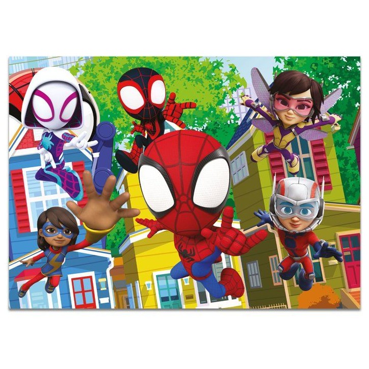 Puzzle MaxiFloor double face - Spidey - LISCIANIGIOCHI - 4 x 48 pieces - Des 4 ans Puzzle MaxiFloor double face - Spidey - LISCIANIGIOCHI - 4 x 48 pieces - Des 4 ans
