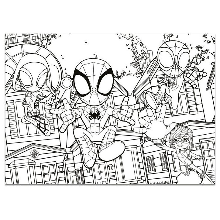 Puzzle MaxiFloor double face - Spidey - LISCIANIGIOCHI - 4 x 48 pieces - Des 4 ans Puzzle MaxiFloor double face - Spidey - LISCIANIGIOCHI - 4 x 48 pieces - Des 4 ans