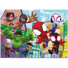 Puzzle MaxiFloor double face - Spidey - LISCIANIGIOCHI - 4 x 48 pieces