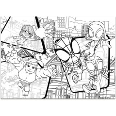 Puzzle MaxiFloor double face - Spidey - LISCIANIGIOCHI - 4 x 48 pieces