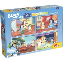 Puzzle MaxiFloor double face - Bluey - LISCIANIGIOCHI - 4 x 48 pieces