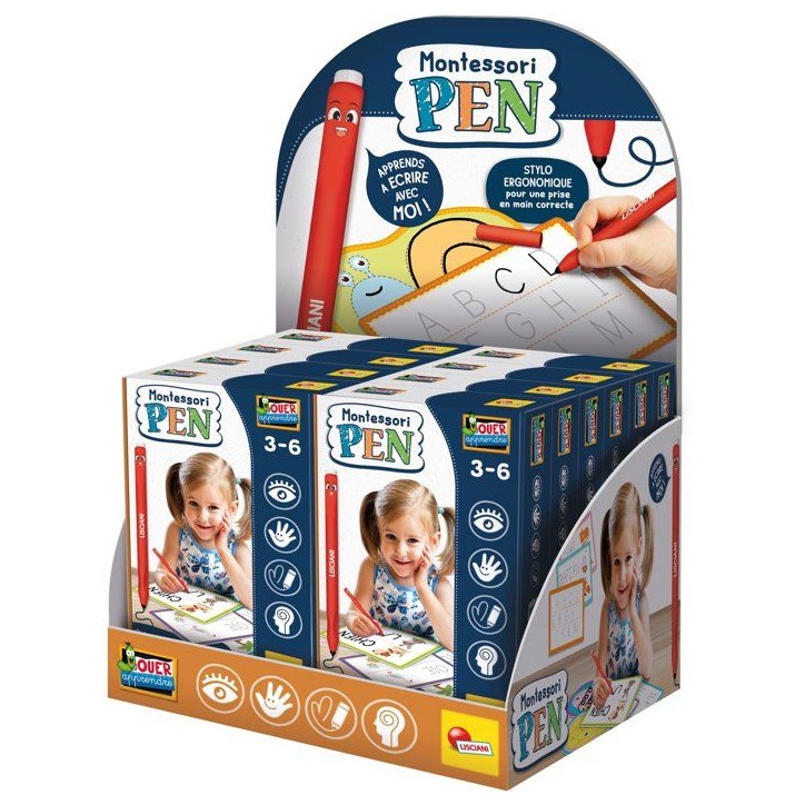 MONTESSORI PEN Stylo Ergonomique + Fiches - Jeu Éducatif - LISCIANIGIOCHI - Premiers Mots & Bonne Prise en Main - Des 3 ans MONTESSORI PEN Stylo Ergonomique + Fiches - Jeu Éducatif - LISCIANIGIOCHI - Premiers Mots & Bonne Prise en Main - Des 3 ans