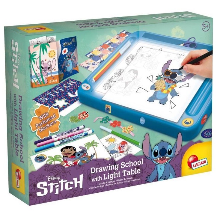 Kit de dessin - LISCIANIGIOCHI - STITCH - Table lumineuse - Modeles, Feutres Kit de dessin - LISCIANIGIOCHI - STITCH - Table lumineuse - Modeles, Feutres