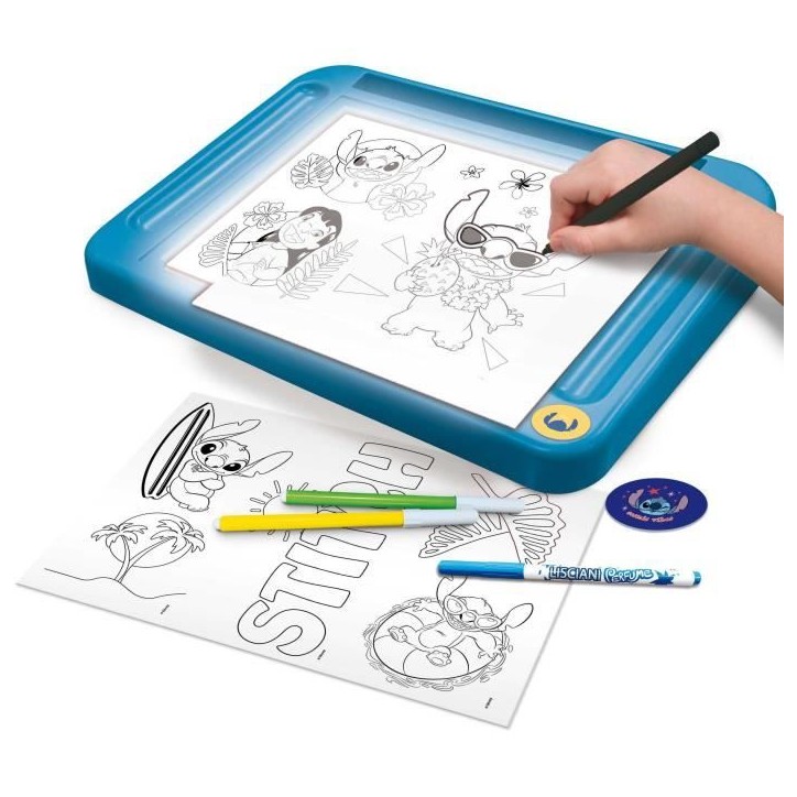 Kit de dessin - LISCIANIGIOCHI - STITCH - Table lumineuse - Modeles, Feutres Kit de dessin - LISCIANIGIOCHI - STITCH - Table lumineuse - Modeles, Feutres