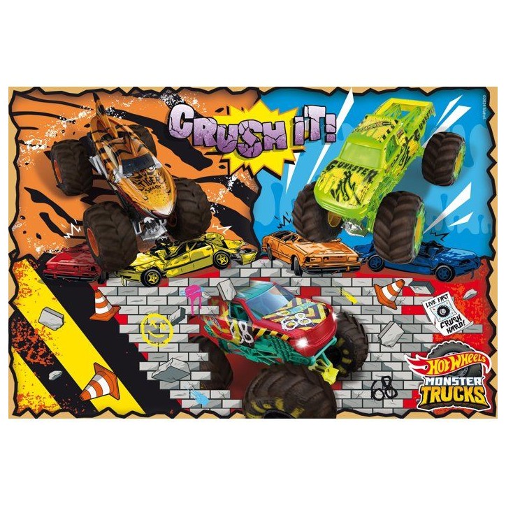 Puzzle MaxiFloor - HotWheels - LISCIANIGIOCHI - 2 x 60 pieces - Des 4 ans