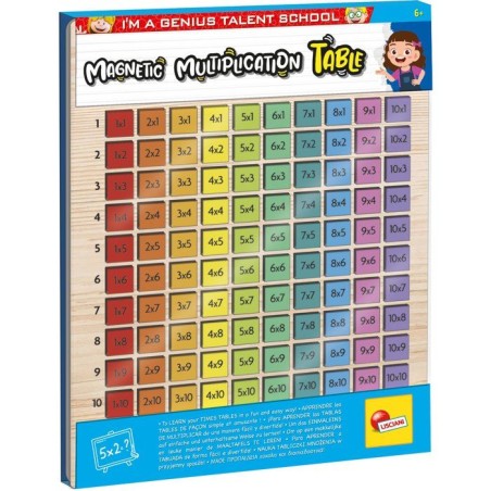 TALENT SCHOOL Table de Multiplication Magnétique Bois - LISCIANIGIOCH
