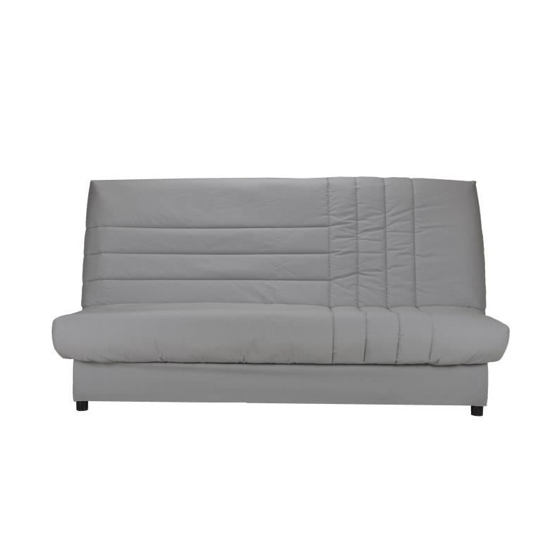 COMFORT BULTEX Banquette clic-clac 3 places - Tissu gris - Made in Fra COMFORT BULTEX Banquette clic-clac 3 places - Tissu gris - Made in Fra