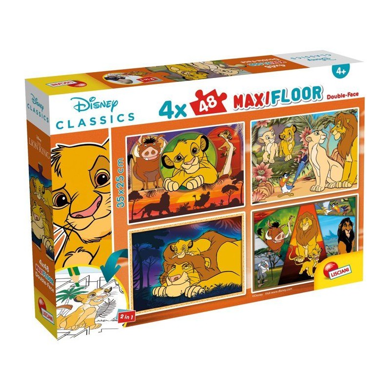 Puzzle MaxiFloor - Le Roi Lion - LISCIANIGIOCHI - 4 x 48 pieces - Des