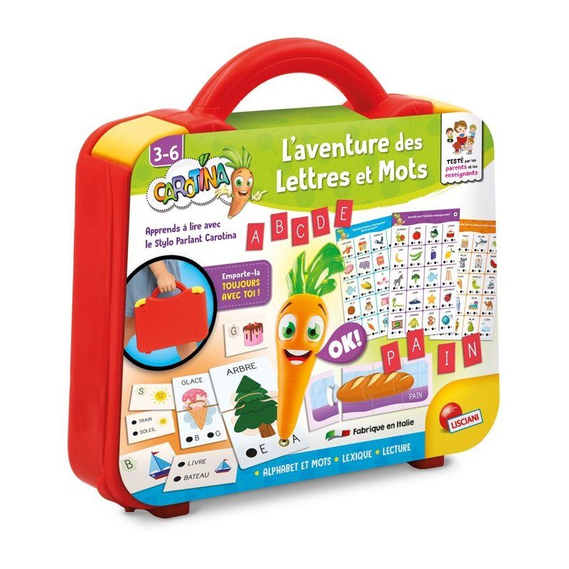CAROTINA Stylo Parlant Valisette Aventure des Lettres et Mots - LISCIA