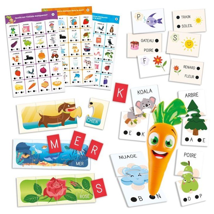CAROTINA Stylo Parlant Valisette Aventure des Lettres et Mots - LISCIANIGIOCHI - Alphabet & Quiz - Des 3 ans CAROTINA Stylo Parlant Valisette Aventure des Lettres et Mots - LISCIANIGIOCHI - Alphabet & Quiz - Des 3 ans