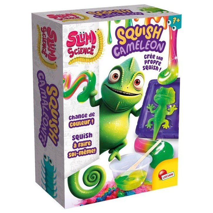 SLUMI SCIENCE Pocket Caméléon Squish - Kit Créatif - LISCIANIGIOCHI - Moule & Effet Molleux - Des 7 ans SLUMI SCIENCE Pocket Caméléon Squish - Kit Créatif - LISCIANIGIOCHI - Moule & Effet Molleux - Des 7 ans