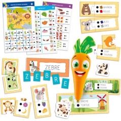 CAROTINA Valisette Encyclopédie des Animaux - Stylo Parlant - LISCIANIGIOCHI - Quiz & Bureau Portable - Des 3 ans