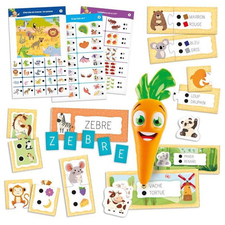 CAROTINA Valisette Encyclopédie des Animaux - Stylo Parlant - LISCIANIGIOCHI - Quiz & Bureau Portable - Des 3 ans CAROTINA Valisette Encyclopédie des Animaux - Stylo Parlant - LISCIANIGIOCHI - Quiz & Bureau Portable - Des 3 ans
