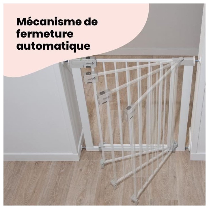 SAFETY 1ST Barriere de sécurité enfant 73-80cm, Blanc, métal, Auto Close, 4 points de pression