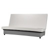 COMFORT BULTEX Banquette clic-clac 3 places - Tissu gris - Made in Fra