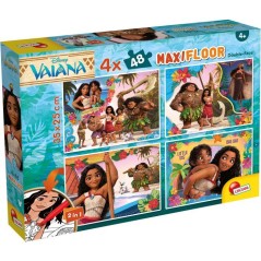 Puzzle MaxiFloor - Vaiana 2 - LISCIANIGIOCHI - 4 x 48 pieces - Des 4 a