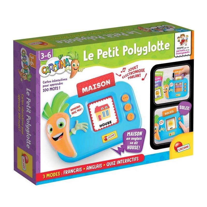CAROTINA Le Petit Polyglotte - Jeu Éducatif Bilingue - LISCIANIGIOCHI