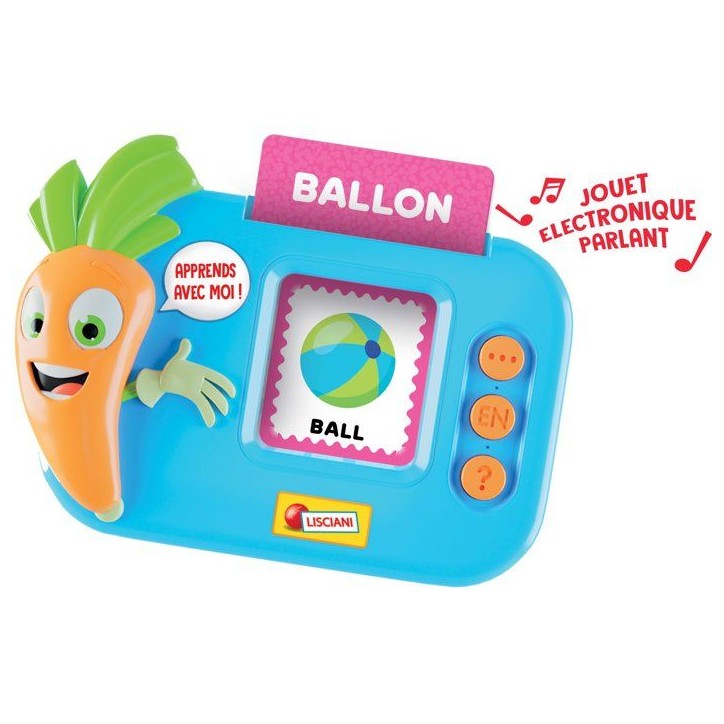CAROTINA Le Petit Polyglotte - Jeu Éducatif Bilingue - LISCIANIGIOCHI - 100 Mots & Quiz Interactif - Des 3 ans CAROTINA Le Petit Polyglotte - Jeu Éducatif Bilingue - LISCIANIGIOCHI - 100 Mots & Quiz Interactif - Des 3 ans