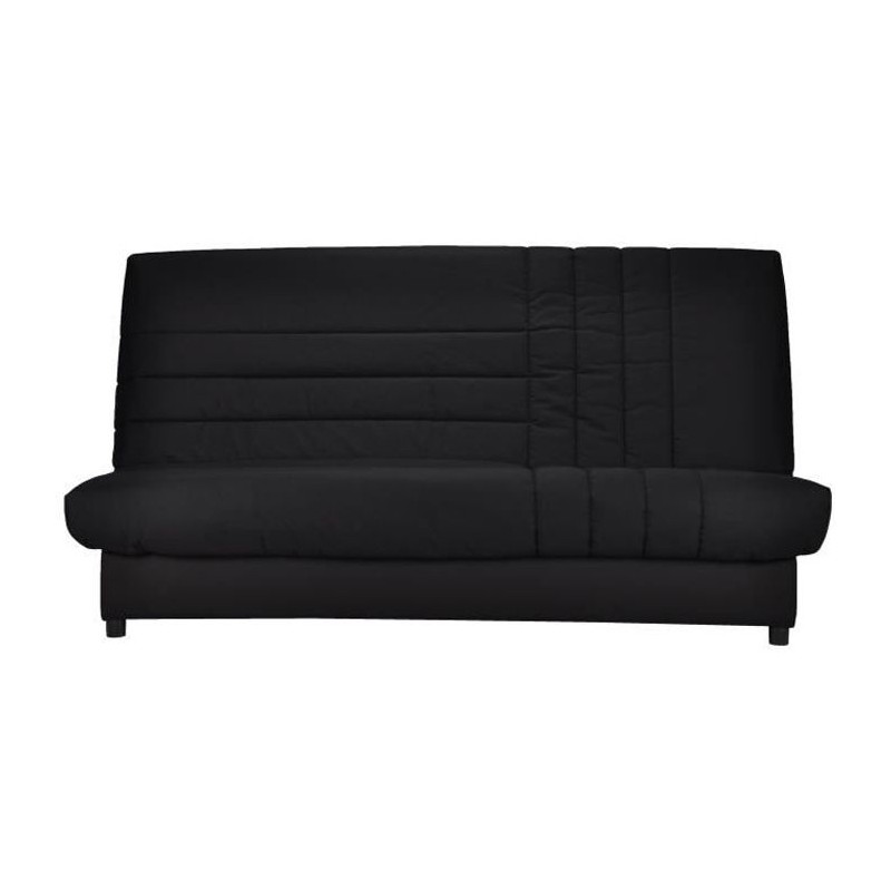 COMFORT BULTEX Banquette clic-clac 3 places -Tissu noir - Made in Fran COMFORT BULTEX Banquette clic-clac 3 places -Tissu noir - Made in Fran