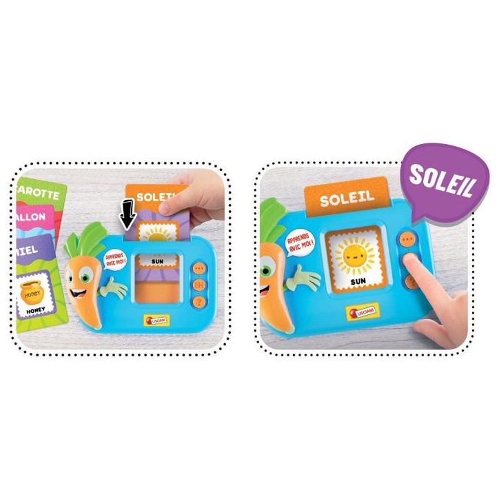 CAROTINA Le Petit Polyglotte - Jeu Éducatif Bilingue - LISCIANIGIOCHI - 100 Mots & Quiz Interactif - Des 3 ans CAROTINA Le Petit Polyglotte - Jeu Éducatif Bilingue - LISCIANIGIOCHI - 100 Mots & Quiz Interactif - Des 3 ans