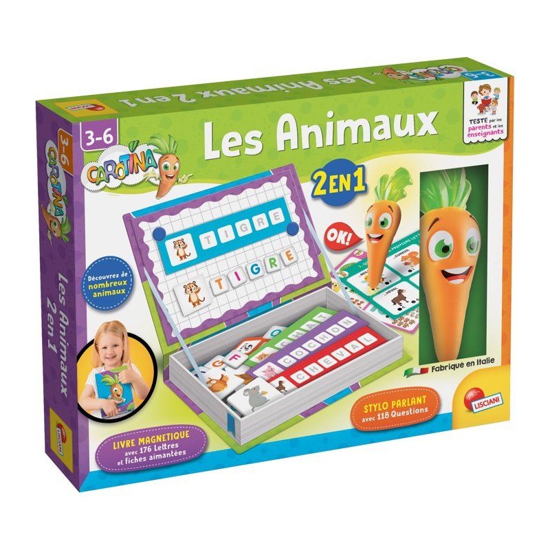 CAROTINA Stylo Parlant + Jouets Magnétiques 2-en-1 - LISCIANIGIOCHI -