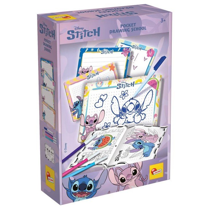Pocket Studio de Dessin - Stitch - LISCIANIGIOCHI - Kit Dessin - Ardoises effaçables - Feutres inclus - Des 3 ans Pocket Studio de Dessin - Stitch - LISCIANIGIOCHI - Kit Dessin - Ardoises effaçables - Feutres inclus - Des 3 ans