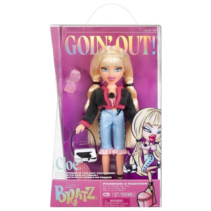 Bratz Goin' Out Poupée - Cloé - 1 Poupée Mannequin a Collectionner - Une Tenue, Un Sac a Main, Une Paire de Lunettes Soleil - Bratz Goin' Out Poupée - Cloé - 1 Poupée Mannequin a Collectionner - Une Tenue, Un Sac a Main, Une Paire de Lunettes Soleil -