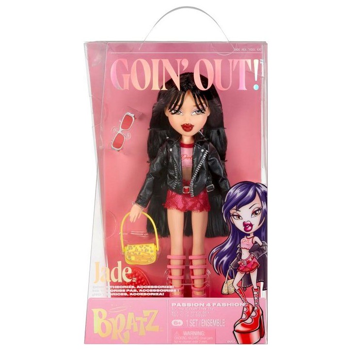 Bratz Goin' Out Poupée - Jade - 1 Poupée Mannequin a Collectionner - Une Tenue, Un Sac a Main, Une Paire de Lunettes Soleil - Bratz Goin' Out Poupée - Jade - 1 Poupée Mannequin a Collectionner - Une Tenue, Un Sac a Main, Une Paire de Lunettes Soleil -